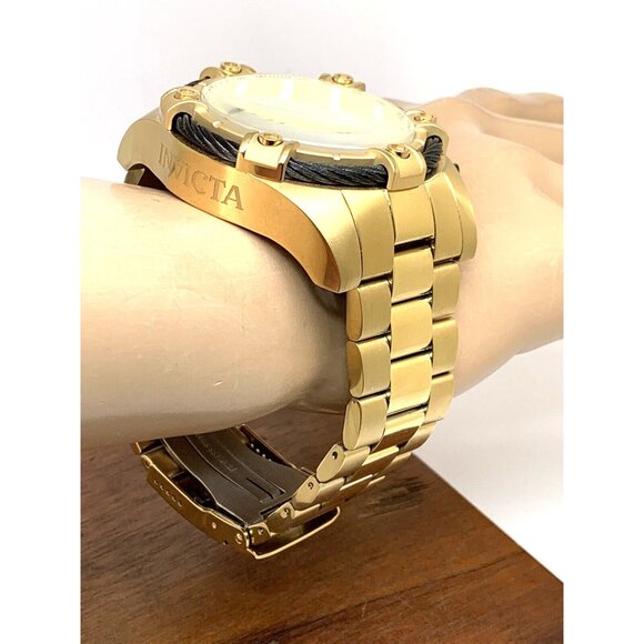 Invicta Men's Watch 25515 Bolt Quartz Chronograph Diver Gold Tone Steel 52mm - Picture 12 of 14